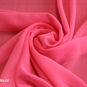 Ткань для шарфа Шифон однотонный цвет розовый