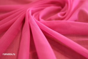 Ткань сетка трикотажная цвет розовый неон