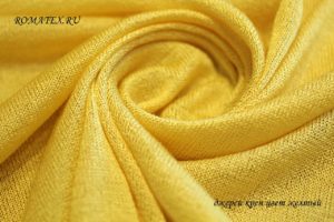Ткань для жакета Джерси Креп цвет желтый