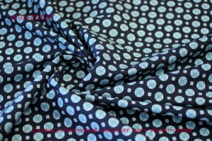 Ткань для постельного белья Хлопок рубашечный орнамент цвет темно синий