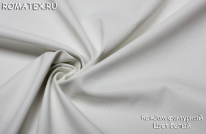 Ткань кожзам фактурный цвет белый