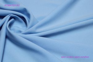 Ткань для платков Креп шифон цвет голубой