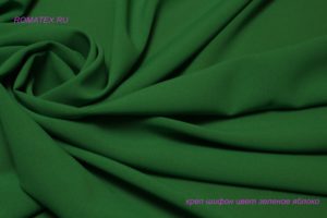 Швейная ткань Креп шифон цвет зеленое яблоко